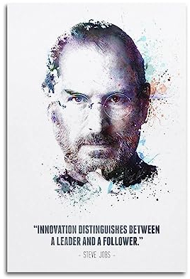 Legend Steve Jobs Poster, dekoratives Gemälde, Leinwand-Wandposter und Kunstdruck, modernes Familienschlafzimmer-Dekor-Poster, 30 x 45 cm