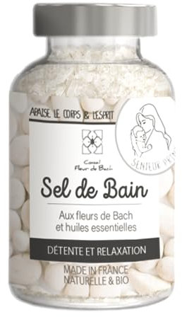 Sel de bain aux fleurs de Bach et aux Huiles essentielles BIO -Détente et Relaxation- Retrouvez le plaisir du bain pour vous et vos enfants