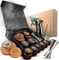 Xtra Dirty Cocktail Smoker Kit - 4 Flammen Jet Torch - Old Fashioned Cocktail Kit - Whiskey Geschenk für Männer für Ihn - Whiskey Smoker Kit - Bourbon Smoker (8 Holzspäne-Gläser)