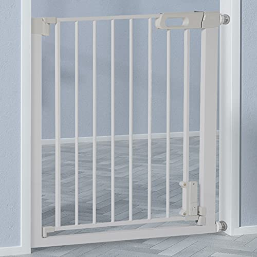 FLYIFE Laufställe Für Haustiere, Sicherheitsgitter, Automatisch Schließendes Geländer, gitter, Durchgangstore, Druckfeste Installation Von Treppentüren Für Türen Und Treppen, Treppengeländer/75-82Cm