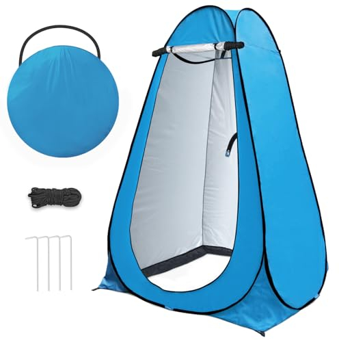 riggoo Duschzelt Camping,Outdoor Toilettenzelt Umkleidezelt, Portables Duschzelt Pop Up Zelt, Privatzelt Mobile Outdoor WC Zelt fur Camping und Beach,mit Tragetasche(UV 40+)