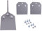 ONLISUM Scalpello Sds Plus, scalpello per piastrelle, SDS Plus, 250 x 100 mm, raschietto per pavimenti per la pulizia di colla per piastrelle, colla, tappeto, colore con 2 lame di ricambio