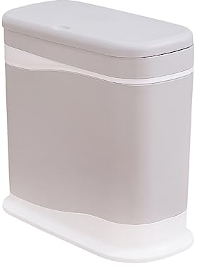 EERINESS Poubelle de Cuisine Poubelle de tri maison salon grand Simple déchets papier couvert ordures toilette étroite corbeille à papier hygiénique Poubelle de Bureau (Color : B, Size : S)