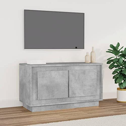 MNISDFL Mobile ad angolo Mobile per tv camera da letto Mobile Porta TV Grigio Cemento 80x35x45 cm in Legno Multistrato