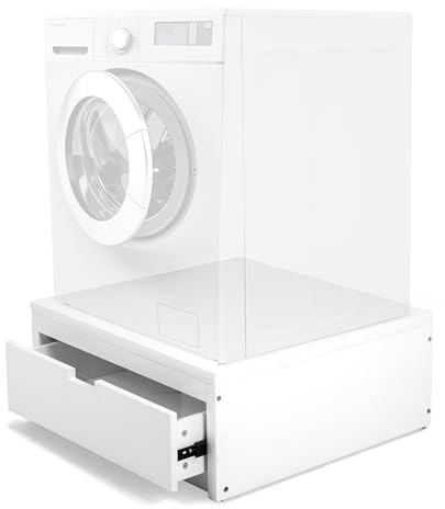 Ilyapa Soporte universal para lavadora y secadora, base de soporte universal para lavadora con cajón, elevador para pedestales de lavadora y secadora, compatible con Samsung, LG, GE, Maytag, 28 x 28 x