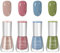 DMQ Nail Polish Kit, 4Pcs Pastel Nail Varnish Set, Quick Dry & Long Lasting Nail Gel, Non-Toxic Water Based Holographic Nail Polish Gel - No Need UV Nail Paint for DIY Nail Art at Home