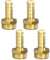 Atisite Messing Schlauchtülle 13mm Widerhaken x 1/2 Zoll Außengewinde, Messing Schlauchanschluss Stecker mit Sechskant, Schlauchnippel Verbinder für Rohrverbindungen(4 Stück)