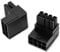 Ruimou 2pcs 90 Degree GPU VGA PCIe Connectors 8PIN for Desktop VGA Cards Right Angle Elbow Adapter(up Angled)