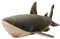 TOPLITHE Plüsch Simulations Hai, Riesiges Megalodon Kuscheltier Weiches Plüsch Wurfkissen Geschenk for Kinder Jungen und Mädchen(Gray,110CM/43.3IN)