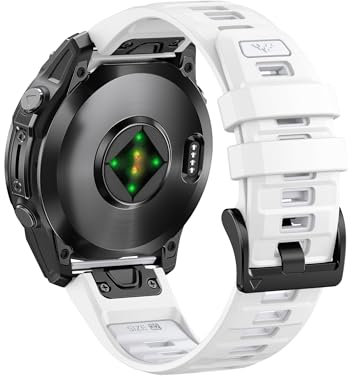 ANBEST Armband Kompatibel mit Fenix 7/7 Pro/6/6 Pro/8 47mm/5, Forerunner 965 Ersatzarmband 22mm Quick-fit Silikon für Epix 2/Forerunner 945/955