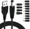 QTMMC 5V USB to DC Power Cable USB2.0 to DC 5.5mmx2.1mm Charging Cable with 13 Connector Plug Adapters Interchageable Connectors for Laptops Speakers Router Keyboard 1M / 3.3 FT