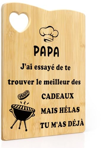 Cadeau Pour Papa Cadeau Papa Fete Des Peres Cadeaux Anniversaire Planche à Découper En Bambou Gravée Cuisine Cadeaux Fete Des Papas Fete Des Pere Eid Noël Paques Nouvel An Pour Pere