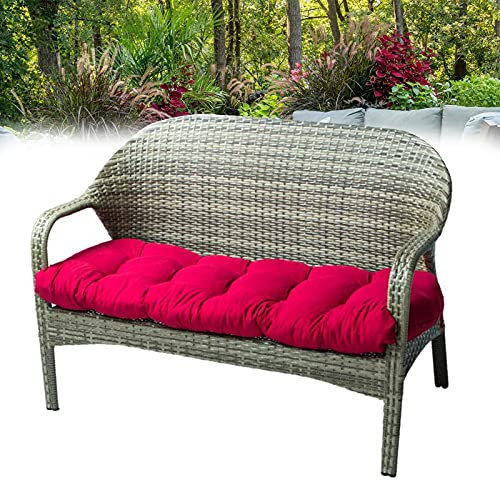 Dickes Sitzkissen für Außenbereich, für Garten, Terrasse, Schaukel, rechteckig, Palettenkissen, für drinnen und draußen, Rot