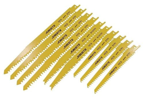 Neilsen CT6121 10-piece Reciprocating Saw Blade Set for Wood | 150mm, 200mm, 240mm Blades, High-Speed Steel (HCS)