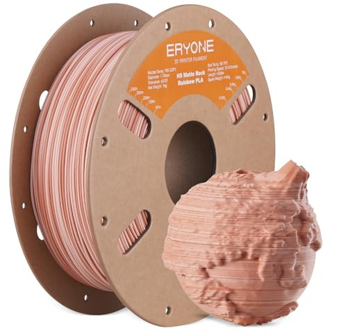 ERYONE High Speed Twist Multicolor Matte PLA Filament 1.75mm +/- 0.03mm, Marble PLA Filament, 1kg(2.2LBS)/Spool, Fast Color Change Matte Rainbow PLA, Navajo Clay