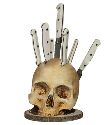 Skull Messerhalter, Küchenmesserhalter Totenkopf, Messerhalter Skelett