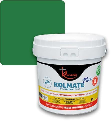 Kolmer Pintura Fachadas Antimoho KOLMATE PLUS (Verde Hoja, 15 Litros)