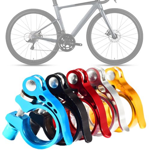 KUMSODE 5 Stück Fahrrad Schnellspanner für Sattelstütze M6x55mm Sattelklemme Aluminium Schnellverschluss Klemme