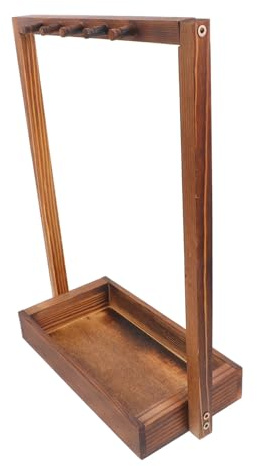 DOITOOL Retro Brush Storage Rack Vintage Pen Holder Display Stand for Desk Paint Brush Drying Rack Jewelry Key Stand Organizer for Artist and Stationery Storage