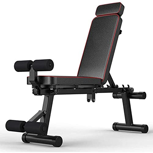 Klappbare Hantelbank for mehrere Übungen, Fitnessgeräte for Fitnessstudios, verstellbare, faltbare, flache Trainingsbank mit Neigungswinkel