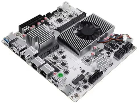 Compatible for Topton 8-Bay 10G NAS Motherboard Intel i3-N300 N150 110G+22.5G LANs 2NVMe 2SFF-8643 to 8SATA Type-C Firewall ITX Mainboard(16GB DDR5 512GB NVMe,Core i3-N300)