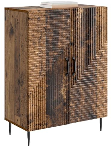 vidaXL Sideboard Altholz 66 x 34,5 x 89,5 cm Holzwerkstoff, Wohnzimmer Aufbewahrung, Vintage Rechteck Anrichte, genug Platz, Holz Einheit für Essensbedarf