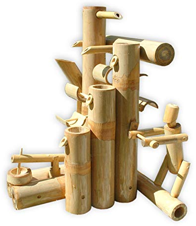 Jeu d’Eau Bambou, Fontaine, Cascade, décoration de Jardin importée de Thaïlande (12035)