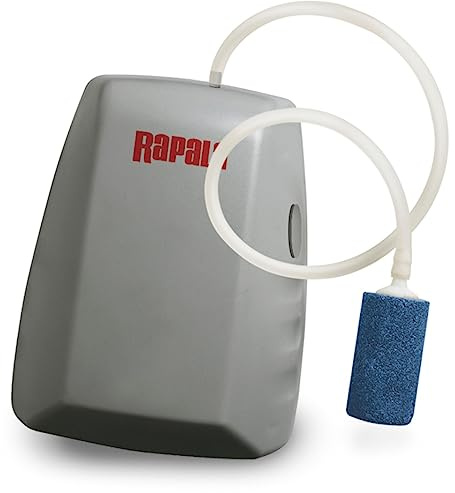 Rapala, Elektrischer Angelbelüfter, Batteriebetriebener Belüfter RAERTR-C, Ideal für Boote, Kompakte Größe, Schwarze Farbe, Langlebiges Material, Einfach zu Bedienen