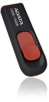 A-Data C008 USB 64GB Speicherstick USB 2.0 schwarz/rot
