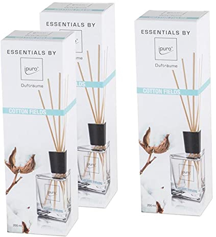 Essentials by Ipuro Cotton Fields 200ml Dufträume (3er Pack)