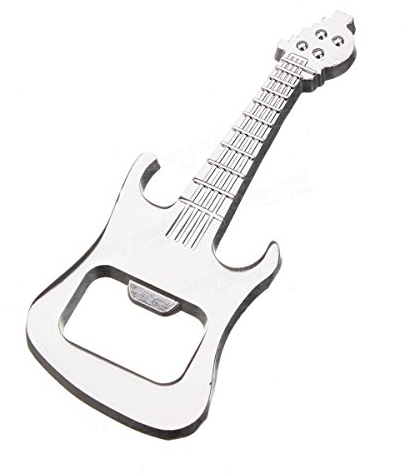 Happy Star® Silver Metal Rock Star Style Guitar Shaped Beer Bottle Opener