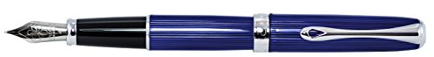 DIPLOMAT - Füllhalter Excellence A2 Skyline blau - Schick und elegant - Lange Lebensdauer - Funkelndes Blau - 5 Jahre Garantie