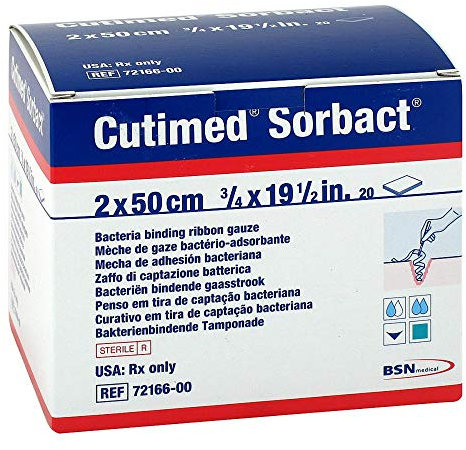 Cutimed Sorbact Tamponaden 2x50 cm