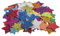 Rayher 30231000 Moosgummi Sterne Glitter, 2 + 3 cm ø, 100 Stück, selbstklebend, Farben gemischt, Glitter Schaumstoff Sticker, Moosgummi-Aufkleber Stern, zum Dekorieren, Bunt