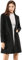 Allegra K Damen Wollmantel Revers Knopfleiste Wintercoat Mantel Schwarze L