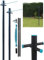 Bargains Hut Twin Pack Traditional 2.4m/8ft Galvanised Clothes Post 30m PVC Washing Line Pole Laundry Line Dryer With Socket