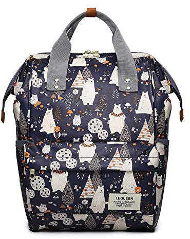 RONGJJ Baby Wickelrucksack Wickeltasche Multifunktional Große Kapazität Babytasche, 26 * 14 * 39cm, Reiserucksack für Unterwegs, Navy Blue