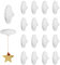 FOGAWA 30pcs Gancho de Techo Adhesivo para Decoración Navideña Ganchos Clavos Adhesivos para ParedGancho de Techo Transparentes Gancho Techo Stick Autoadhesivos de Diámetro: 23 mm