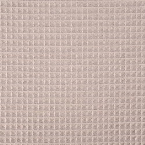 SCHÖNER LEBEN. Bekleidungsstoff Waffelpique Baumwolle Uni Taupe 1,45m Breite