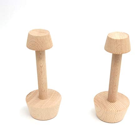 Wooden Egg Tart Mould - Two Size Egg Tarts-Tamper Double Side Wooden Pastries Pusher DIY Baking Shaping Kitchen Tool for Making Muffin, Pecan Pies, Cheesecakes and Desserts