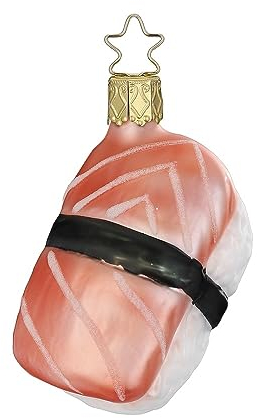 Inge Glas - Christbaumschmuck, Weihnachtsbaumschmuck - Nigiri - Glas - Farbe: weiß, rosa - Höhe 8 cm