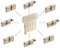 GERCAR 9x cylindre serrure/barillet de porte profilé ou à bouton 60/70/80/90 mm - combinaison libre de cylindres de tailles différentes avec la même clé - avec 5 clés passe-partout - système OKS