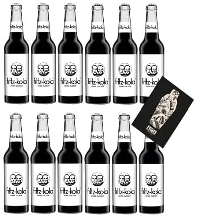 Fritz-Kola Zero 12er Set Fritz Kola Zuckerfrei 12x 0,33L inkl. Pfand MEHRWEG mit Mixcompany Grußkarte
