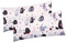 Baumwoll Renforcé Kissenbezug - 2er Set in 40x80cm - Katzen mit Pfoten, Sternen und Herzen - Kopfkissen-Bezug, Kissenhülle, Dekokissenbezug, 100% Baumwolle, Kinder (KY-Katzen-40x80)