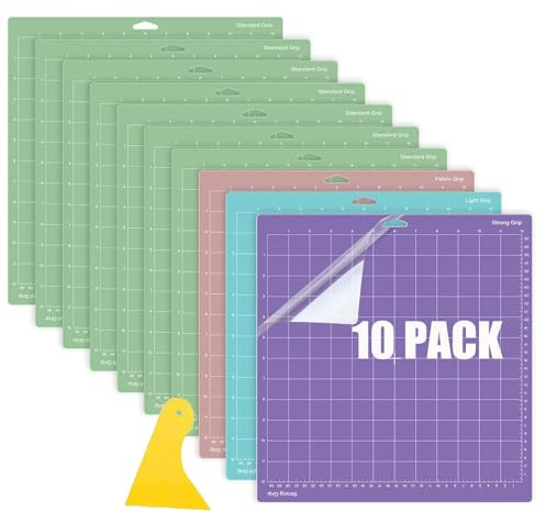 Schneidematte für Cricut Maker, 10 Stück, selbstklebende Cricket-Schneidematten, 30,5 x 30,5 cm, für Cricut Explore Air Serie und Cricut-Zubehör