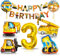 Bagger Deko Kindergeburtstag 3, Baustellen GeburtstagdekoJunge 3 Jahre, Bagger Luftballons Geburtstag, BAU Party Dekoration, Baustelle Geburtstag Deko