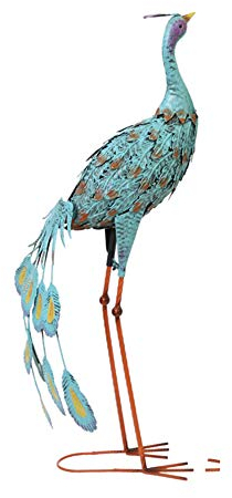 Garten Pfau Statue, Vogel Skulptur Tiere Jahrgang Eisen Pfau Deko Balkon Garten Kreativ Neuheit Dekoration, A good