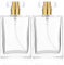 BLMHTWO 2PCS Glass Refillable Perfume Bottle, 30ml/1oz Clear Screw Bottles Cosmetic Fine Mist Atomizer Empty Perfume Atomiser with Mist Pump Portable for Fragrance Oil Travel