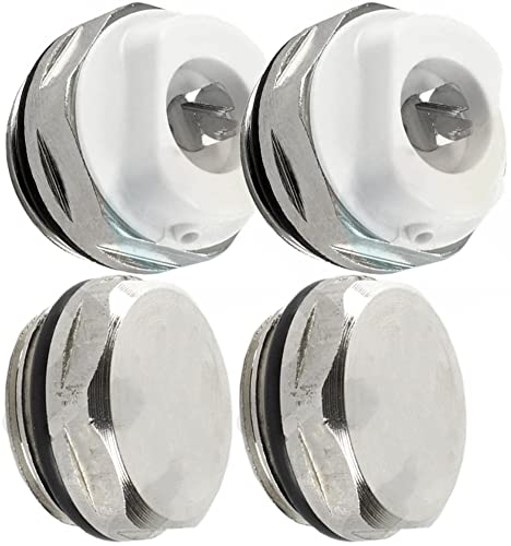 Reeds Radiator Air Vent Bleed Vent and End Cap Pack x2