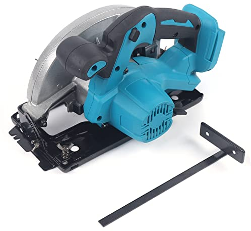 Mini Akku Kreissäge 1380w Handkreissäge Säge 175mm 18V Lithium-Batterie für Holz Weichmetall Fliesen Blau